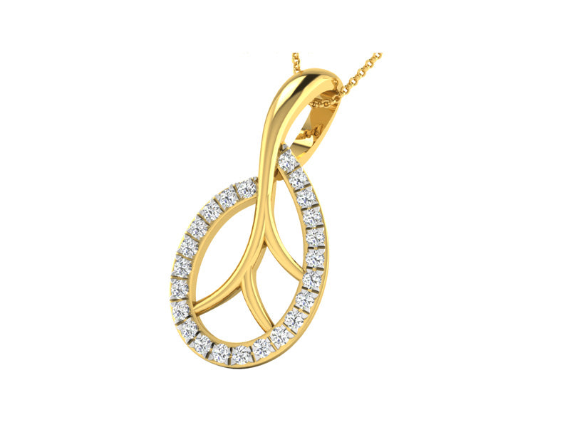 Ovate Leaf Pendant efifdiamonds Ovate Leaf Pendant efifdiamonds Pendants 16357.00 EF-IF Diamond Jewellery