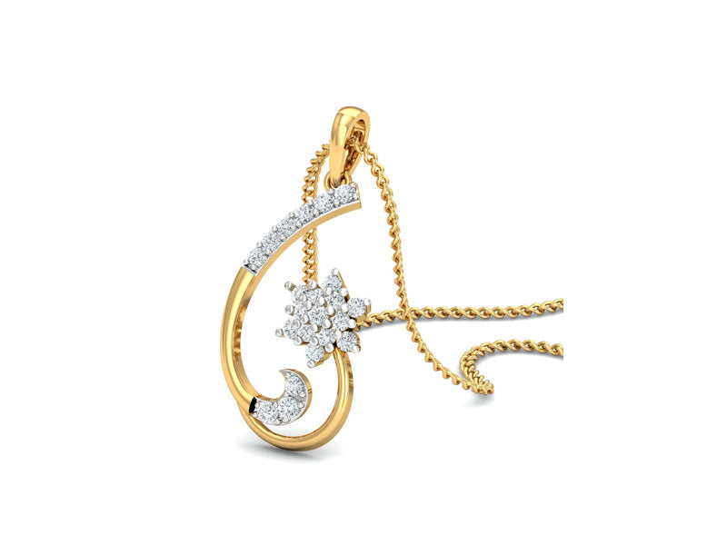 Twisted Starry Cluster Pendant efifdiamonds Twisted Starry Cluster Pendant efifdiamonds Pendants 26036.00 EF-IF Diamond Jewellery