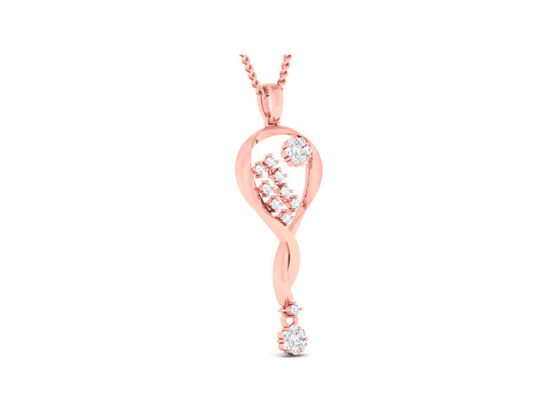 Alluring Twisty Pendant efifdiamonds Alluring Twisty Pendant efifdiamonds Pendants 37389.00 EF-IF Diamond Jewellery