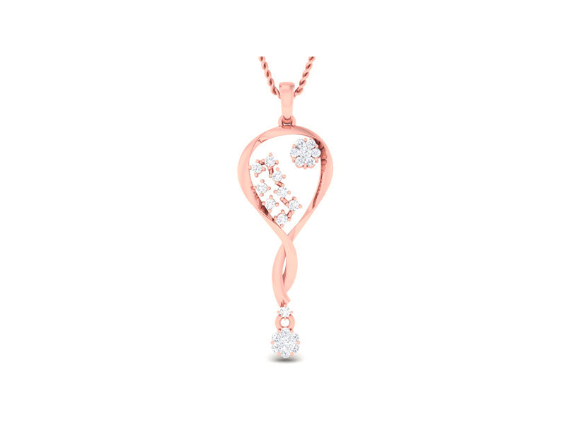 Alluring Twisty Pendant efifdiamonds Alluring Twisty Pendant efifdiamonds Pendants 37389.00 EF-IF Diamond Jewellery