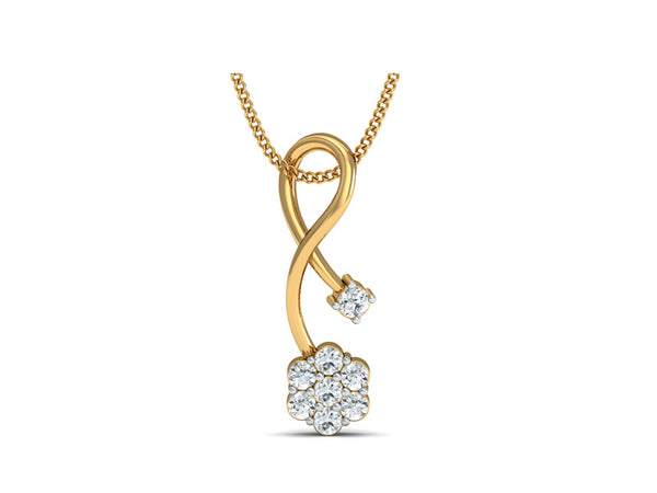 Dropping Floral Cluster Pendant efifdiamonds Dropping Floral Cluster Pendant efifdiamonds Pendants 22679.00 EF-IF Diamond Jewellery