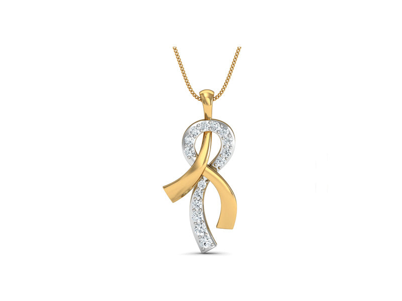 Edgy Twisted Pendant efifdiamonds Edgy Twisted Pendant efifdiamonds Pendants 14792.00 EF-IF Diamond Jewellery