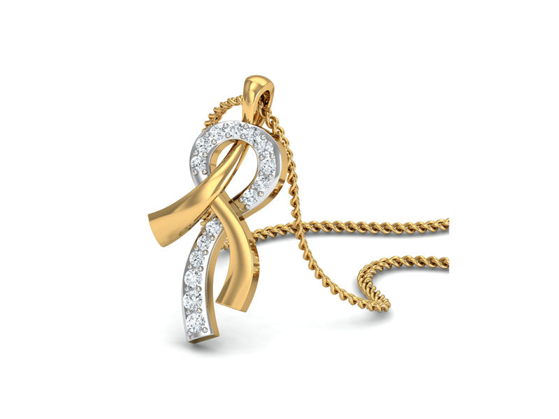 Edgy Twisted Pendant efifdiamonds Edgy Twisted Pendant efifdiamonds Pendants 14792.00 EF-IF Diamond Jewellery