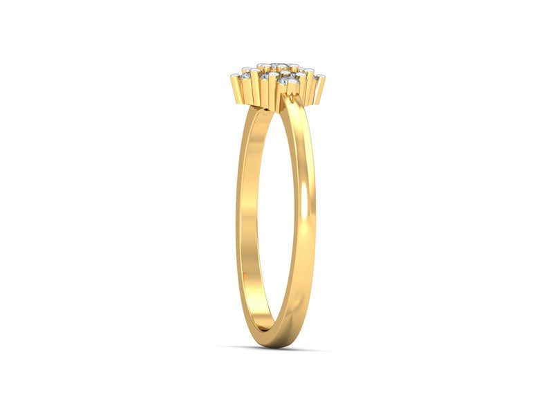 Diamond Dainty Ring / Yellow Gold Stacking Diamond Ring / 100% Conflict  Free Diamond at best price in Surat