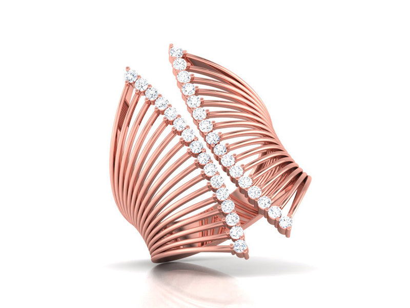 Stunning Intersecting Ring For Women - EFIF Diamonds – EF-IF Diamond ...