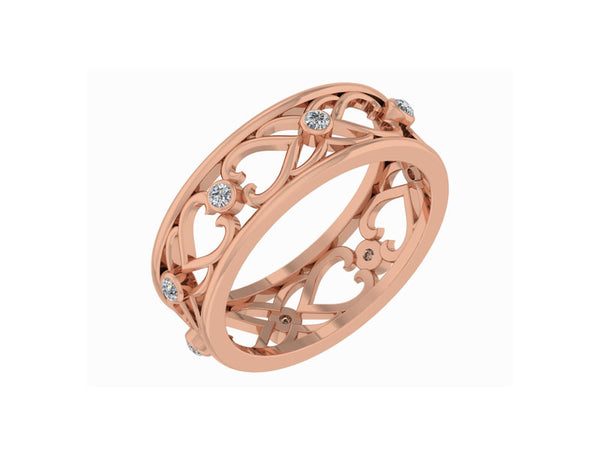 CONTEMPORARY ROSE GOLD HEARTS RING efifdiamonds CONTEMPORARY ROSE GOLD HEARTS RING efifdiamonds Rings 26593.00 EF-IF Diamond Jewellery