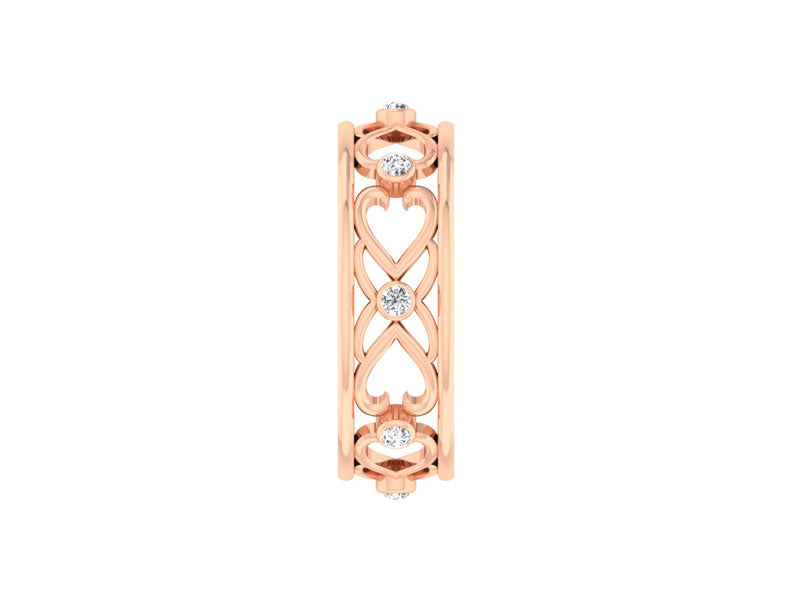 CONTEMPORARY ROSE GOLD HEARTS RING efifdiamonds CONTEMPORARY ROSE GOLD HEARTS RING efifdiamonds Rings 26593.00 EF-IF Diamond Jewellery