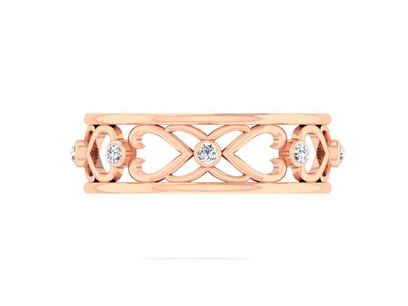 CONTEMPORARY ROSE GOLD HEARTS RING efifdiamonds CONTEMPORARY ROSE GOLD HEARTS RING efifdiamonds Rings 26593.00 EF-IF Diamond Jewellery