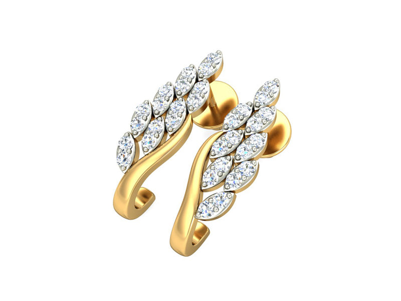Serene Half Loop Earrings efifdiamonds Serene Half Loop Earrings efifdiamonds Studs Earrings 55456.00 EF-IF Diamond Jewellery