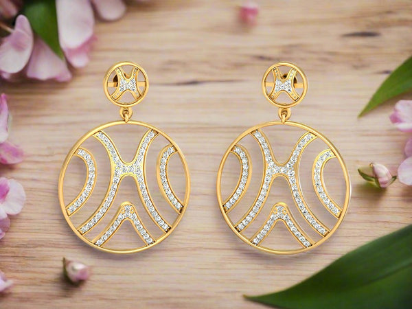 Round Maze Earrings efifdiamonds Round Maze Earrings efifdiamonds Studs Earrings 139432.00 EF-IF Diamond Jewellery