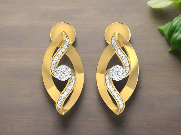 Plush Petal Encased Cluster Studs efifdiamonds Plush Petal Encased Cluster Studs efifdiamonds Studs Earrings 37389.00 EF-IF Diamond Jewellery