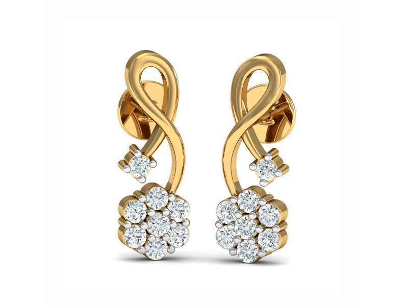 Floral Cluster Studs efifdiamonds Floral Cluster Studs efifdiamonds Studs Earrings 29811.00 EF-IF Diamond Jewellery