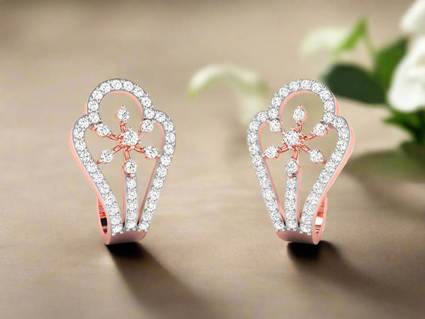 Extravagant leaf shaped Stud efifdiamonds Extravagant leaf shaped Stud efifdiamonds Studs Earrings 69319.00 EF-IF Diamond Jewellery