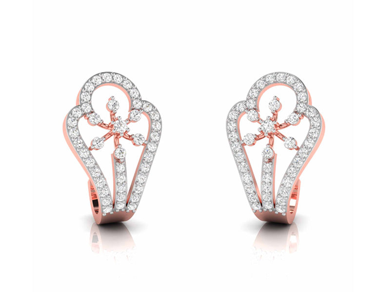 Extravagant leaf shaped Stud efifdiamonds Extravagant leaf shaped Stud efifdiamonds Studs Earrings 69319.00 EF-IF Diamond Jewellery