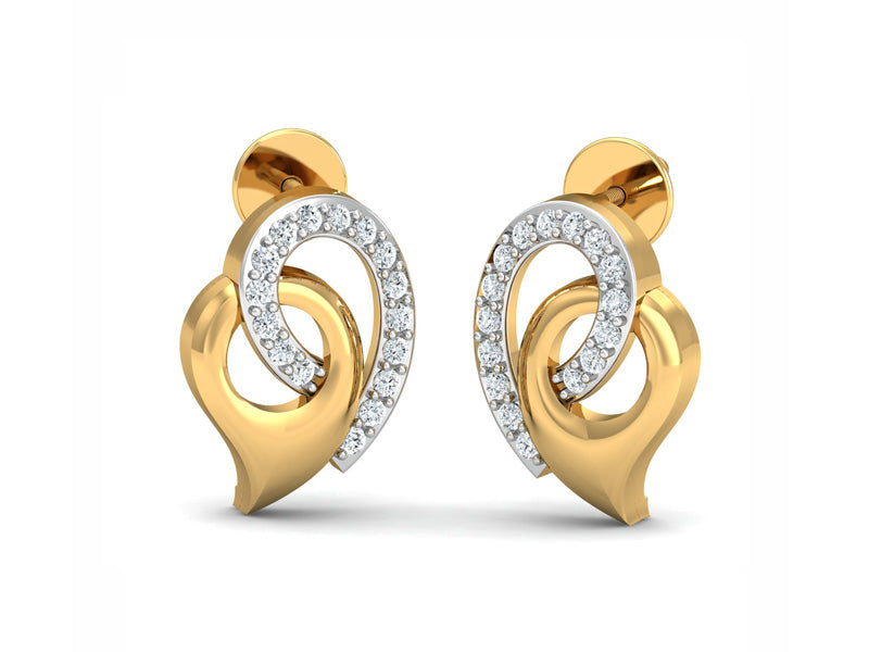Entwined Inverted Drop Studs efifdiamonds Entwined Inverted Drop Studs efifdiamonds Studs Earrings 30385.00 EF-IF Diamond Jewellery