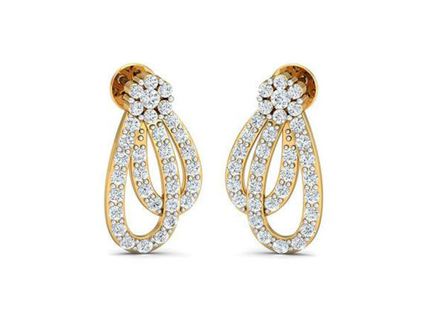 Elegant Interlinked Loop Earrings efifdiamonds Elegant Interlinked Loop Earrings efifdiamonds Studs Earrings 66806.00 EF-IF Diamond Jewellery