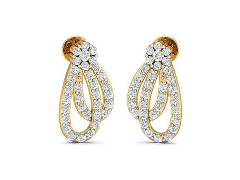 Elegant Interlinked Loop Earrings efifdiamonds Elegant Interlinked Loop Earrings efifdiamonds Studs Earrings 66806.00 EF-IF Diamond Jewellery