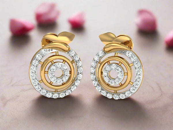 Effortless Wheel Inspired Studs efifdiamonds Effortless Wheel Inspired Studs efifdiamonds Studs Earrings 39509.00 EF-IF Diamond Jewellery