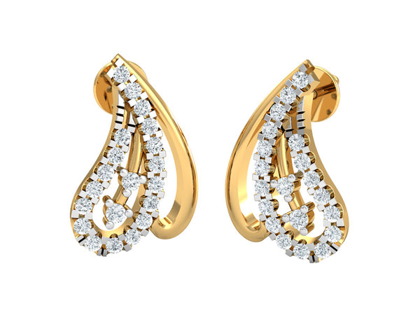 Dual Petal Studs efifdiamonds Dual Petal Studs efifdiamonds Studs Earrings 44702.00 EF-IF Diamond Jewellery