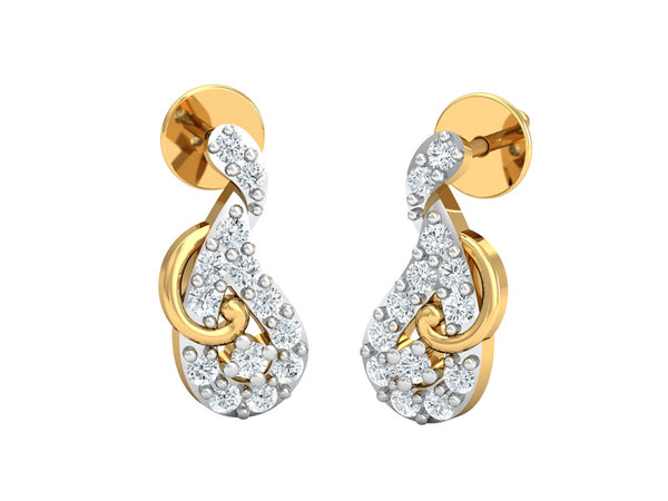 Dainty Droplet Studs efifdiamonds Dainty Droplet Studs efifdiamonds Studs Earrings 29419.00 EF-IF Diamond Jewellery