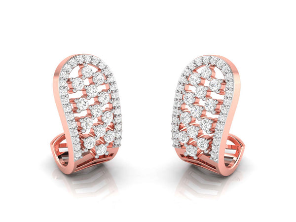 Curvy U-Shaped Studs efifdiamonds Curvy U-Shaped Studs efifdiamonds Studs Earrings 56947.00 EF-IF Diamond Jewellery