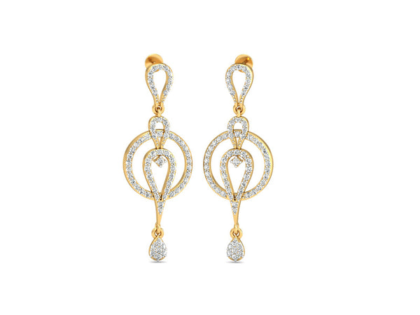 Classy Circular Drop Earrings efifdiamonds Classy Circular Drop Earrings efifdiamonds Studs Earrings 152134.00 EF-IF Diamond Jewellery