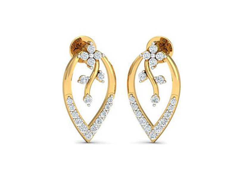 Chic Leaf Canopy Studs efifdiamonds Chic Leaf Canopy Studs efifdiamonds Studs Earrings 32559.00 EF-IF Diamond Jewellery