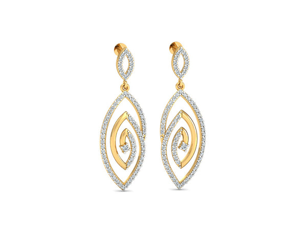 Stylish Oval-Shaped Spiral Earrings efifdiamonds Stylish Oval-Shaped Spiral Earrings efifdiamonds Studs Earrings 131923.00 EF-IF Diamond Jewellery